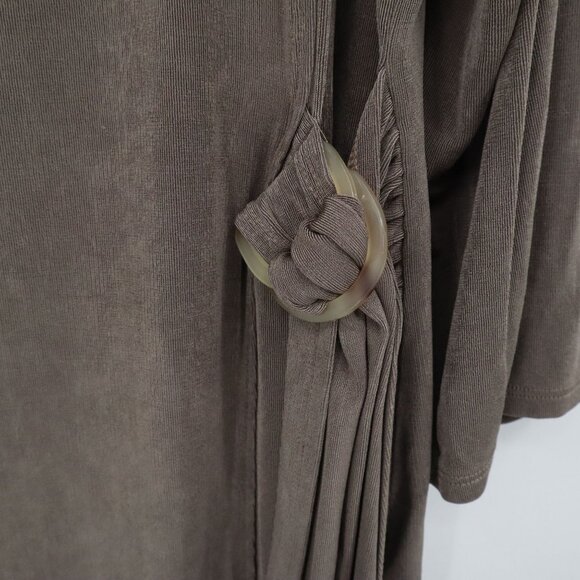 Chico's Travelers Tunic Top Womens 12/14 Brown Boho Modest Classic Earthy Casual - Picture 8 of 16